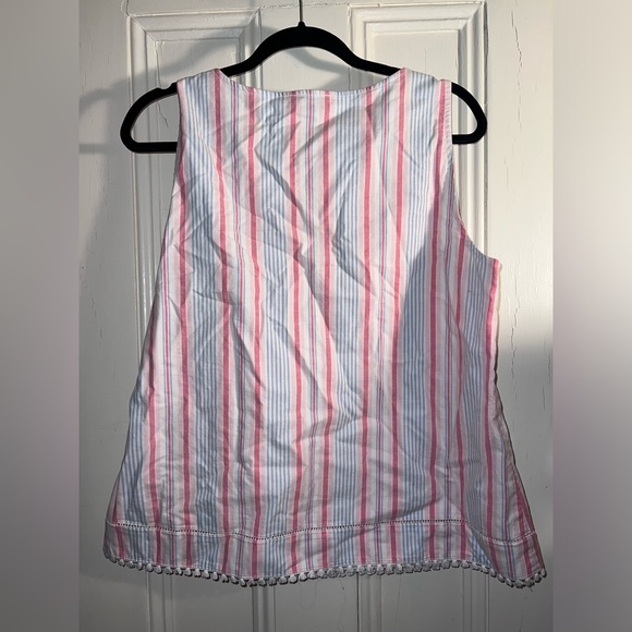 Vineyard Vines Abacos Tassel Sleeveless Top, size 14 - Picture 4 of 5